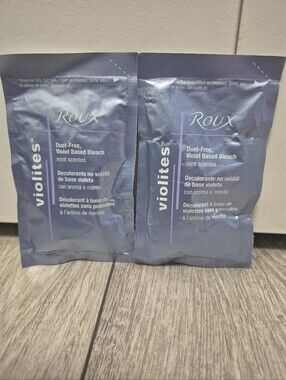 2 Packette Of Roux Violites Dust Free Violet Based Bleach 1 oz Mint Scented Hair